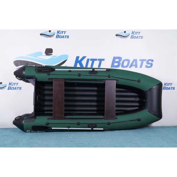 Лодка моторная килевая Kitt Boats 320 НДНД зелено-черный